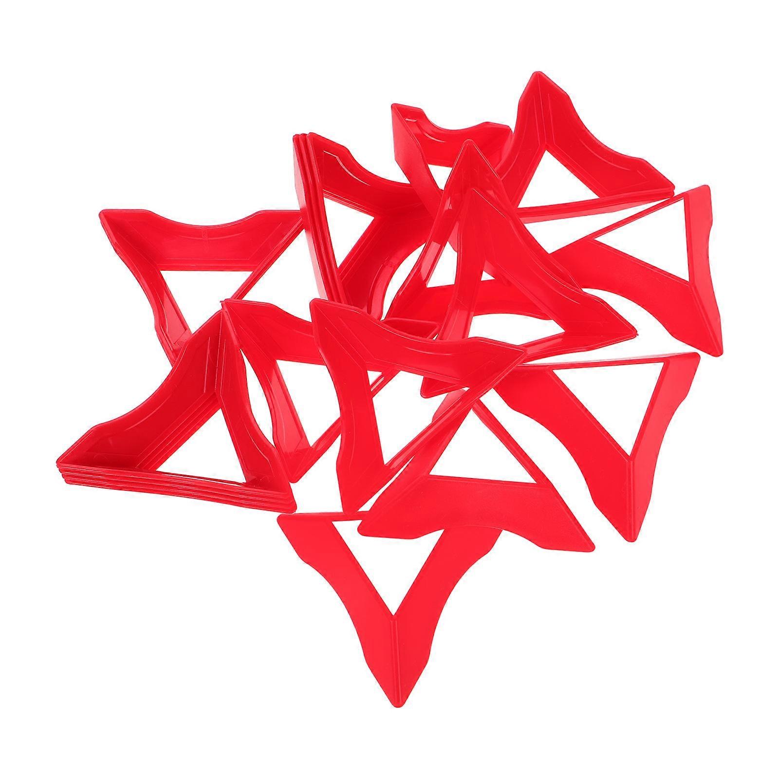 Triangle Base Stand for Puzzle Display 20Pcs Red Plastic