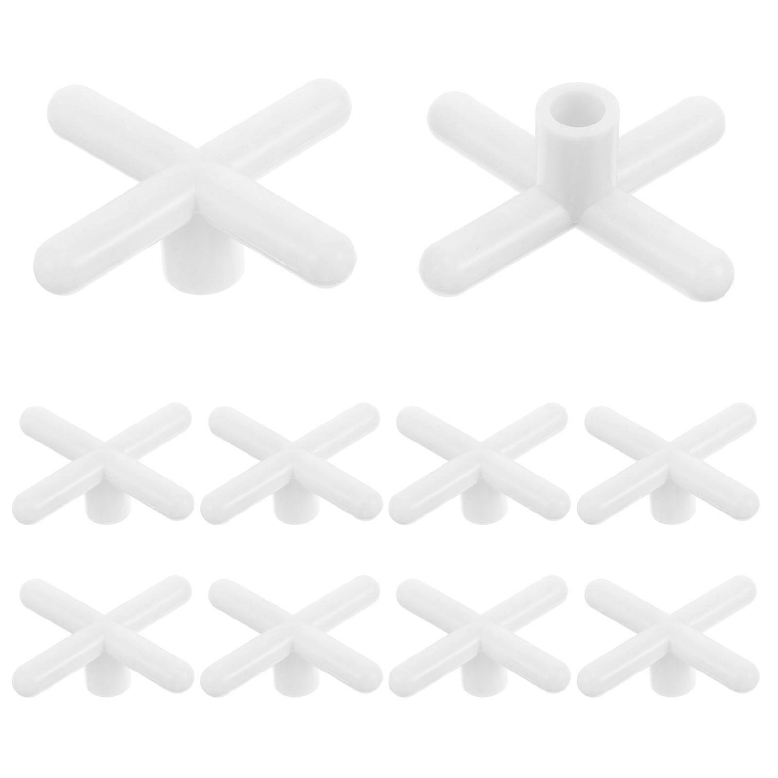 White Plastic Pool Bridge Head Replacement for Cue Stick Enhance Stability and Accuracy Versatile for Pool Table 10 pcs