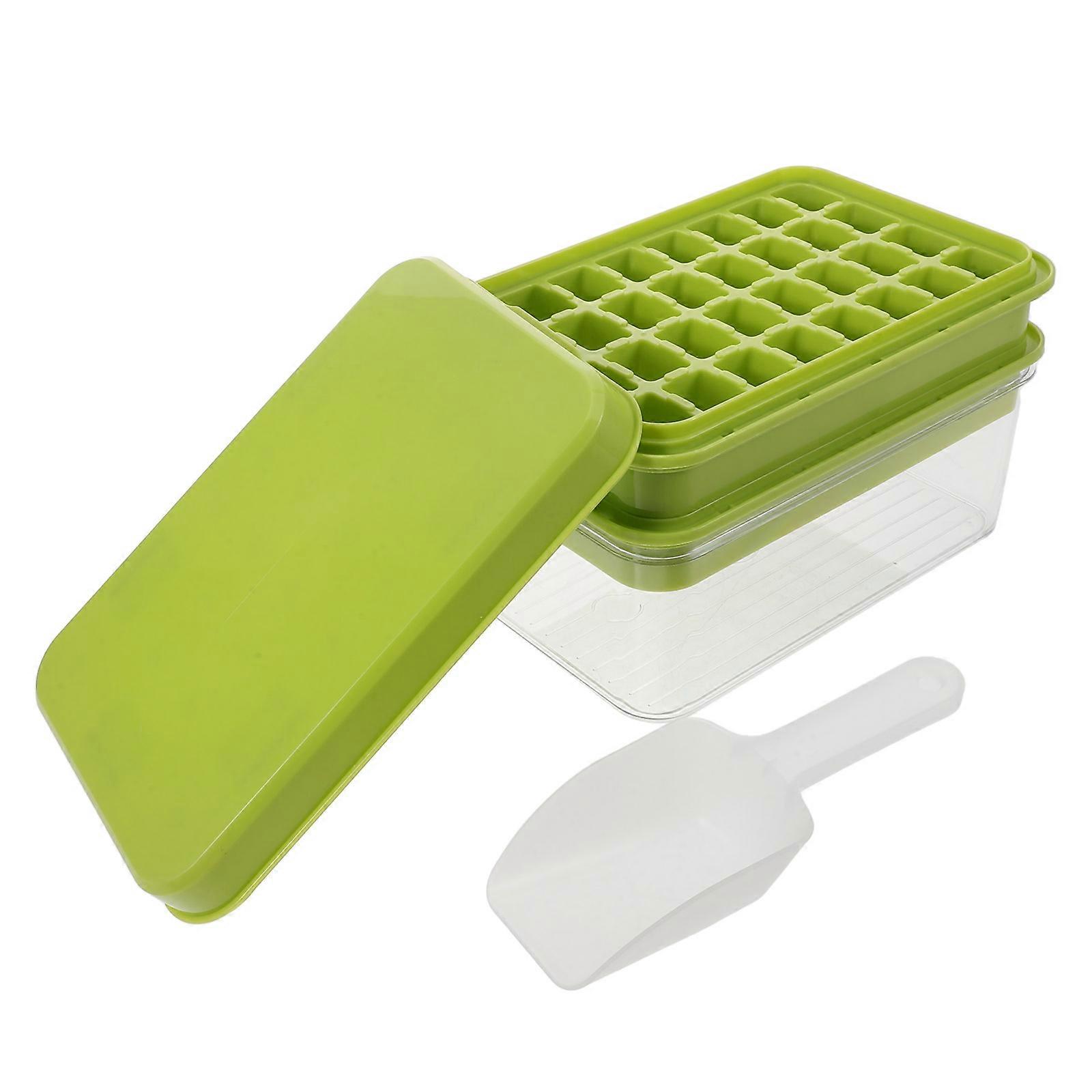 Ice Cube Tray Convenient Press Ice Cubes Bin with Two Layers