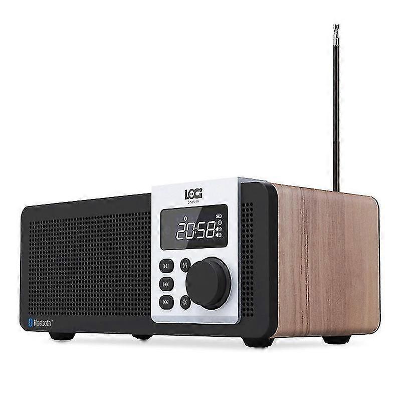 High Power Wireless Wood Bluetooth Speaker D26 With Fm Radio/usb And Micro Sd Play/alarm Timer/breakpoint Memory