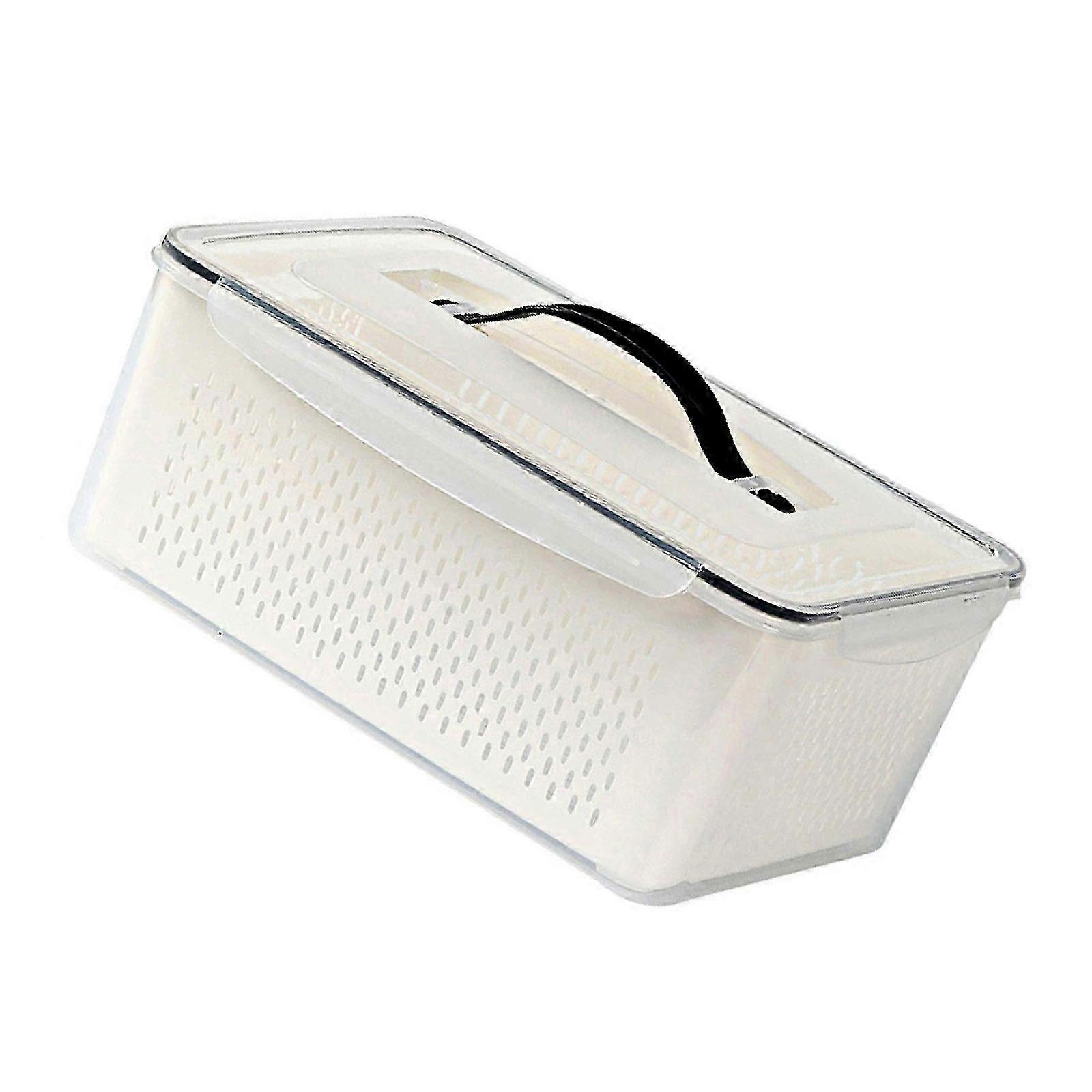 Storage Container For Refrigerator Food Practical Fridge Crisper With Drain Basket Clear And Practical Fruit Organizer Multicolor