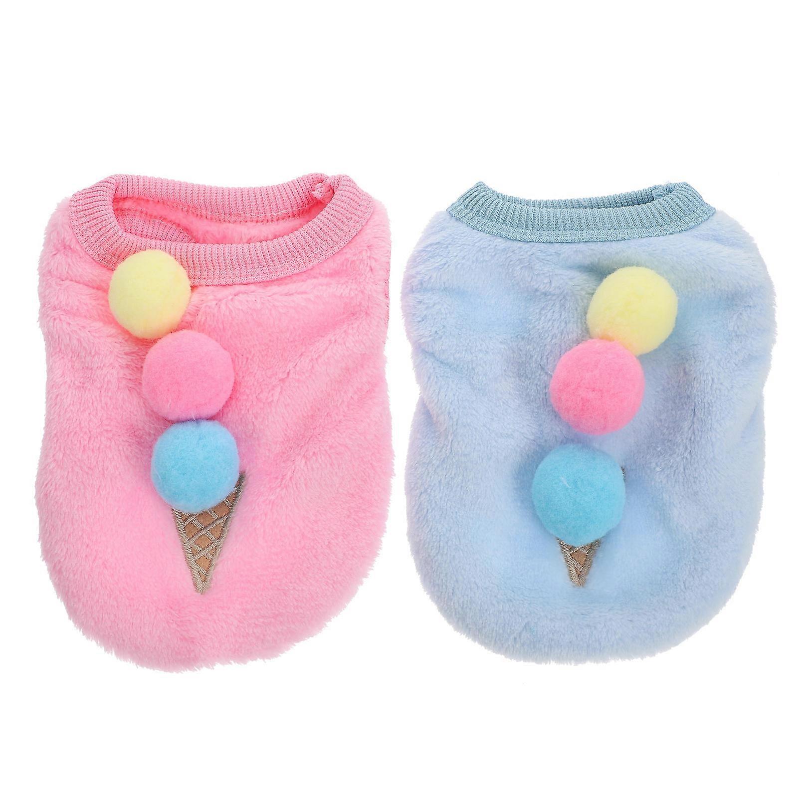 Ice Cream Pattern Bunny Vests for Pet Apparel 2Pcs Rabbit Clothes
