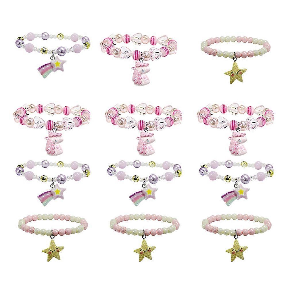 Children Beaded Bracelets Kids Bracelets for Decoration 4Sets