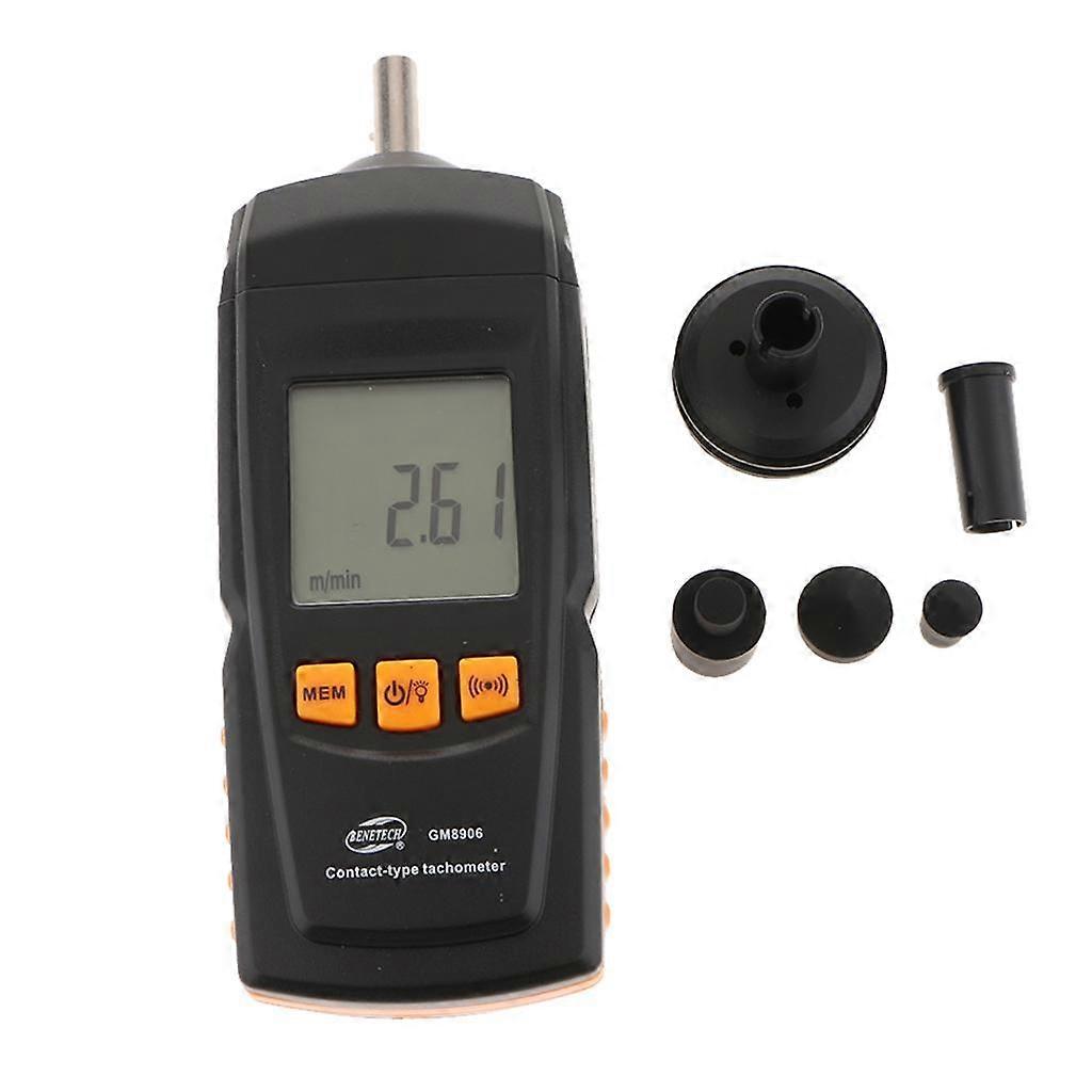 GM8906 Digital Tachometer Contact-Type Speed Gauge Handheld Meter