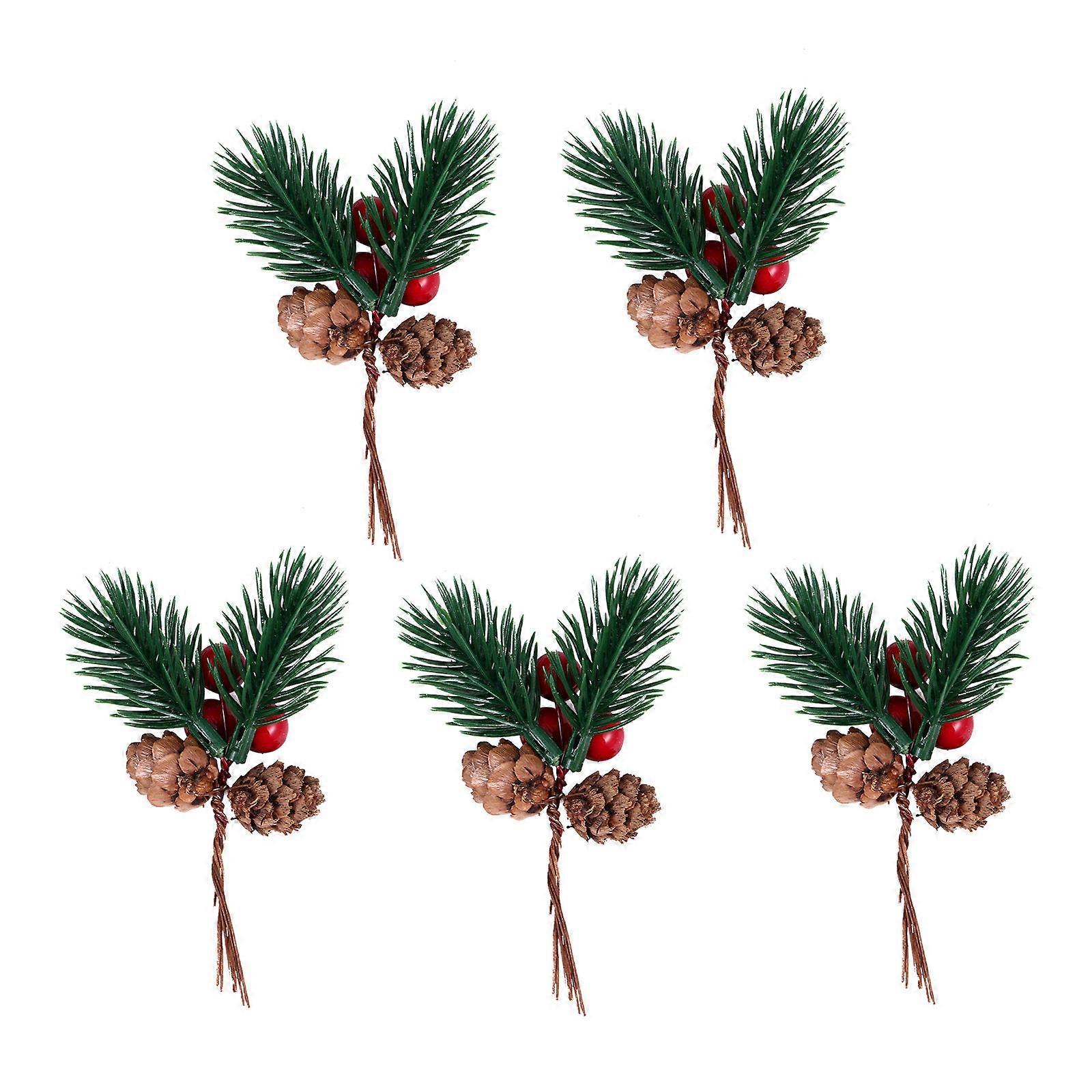 Pine Picks for Christmas Decoration Use 10Pcs Multi Color