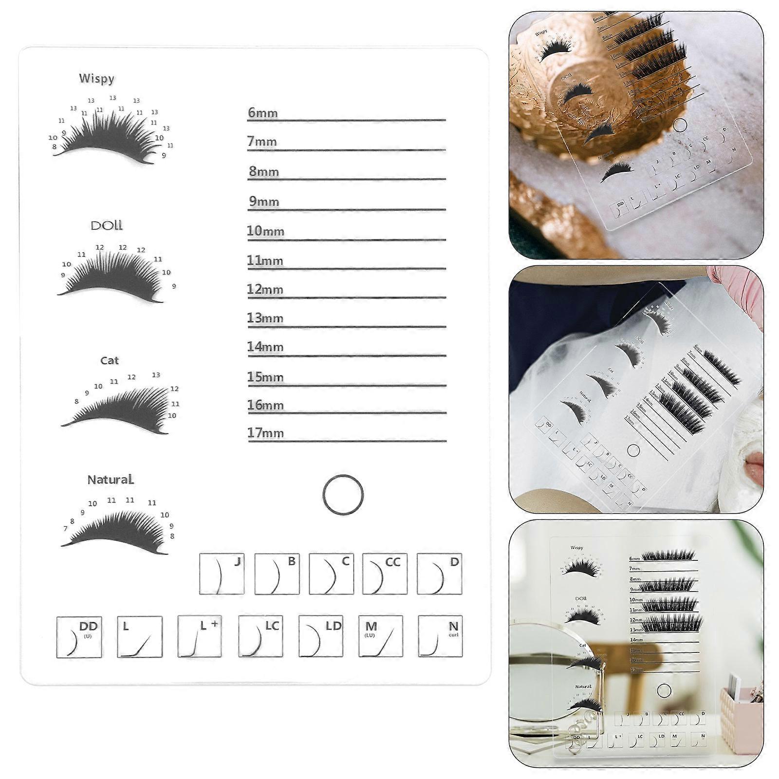 Acrylic Eyelash Display Board for Beauty Salon Use Durable Transparent Grafting Tray 1pc