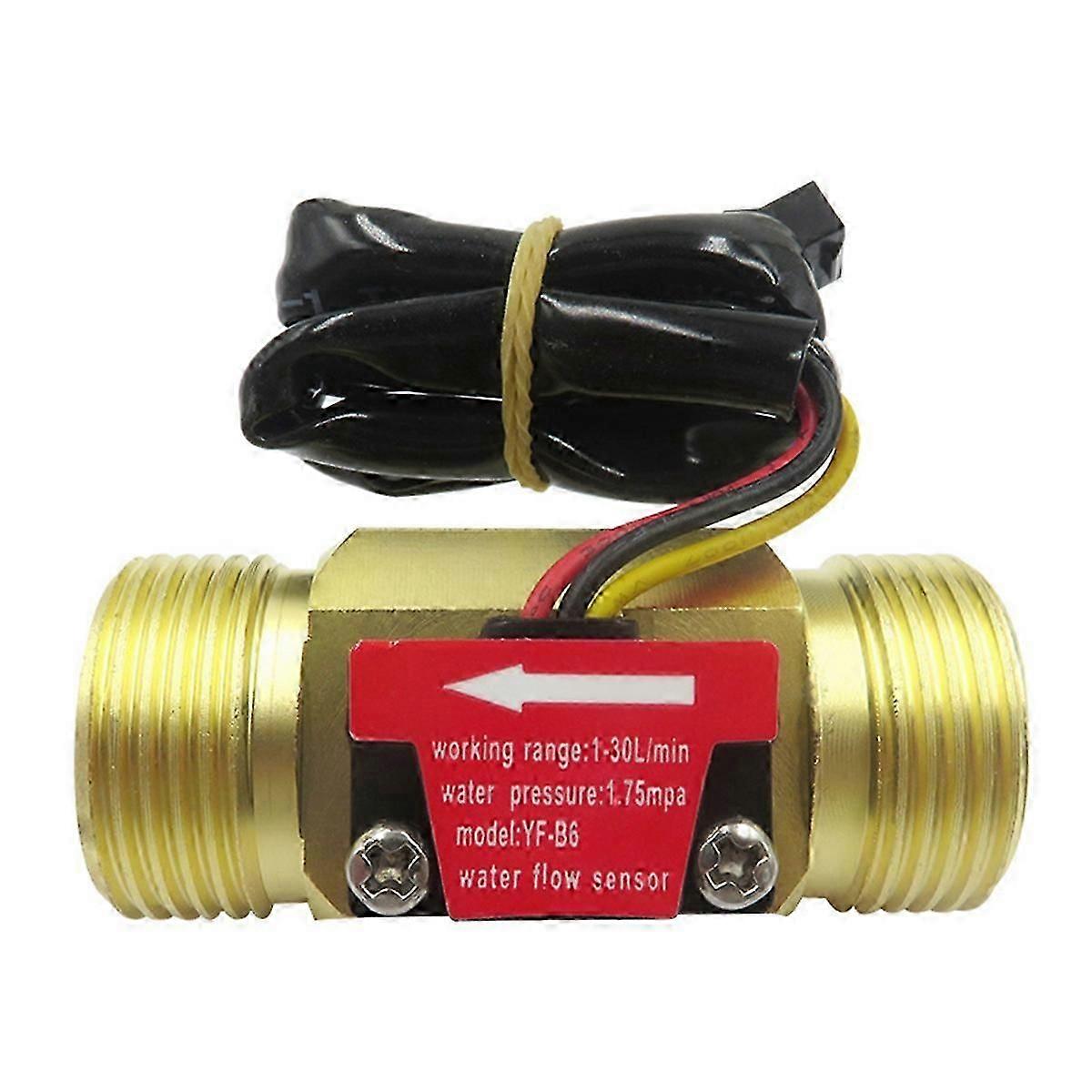 -B6 DN20 Water Flow Sensor Switch DC5-18V 1-30L/min Flow Meter