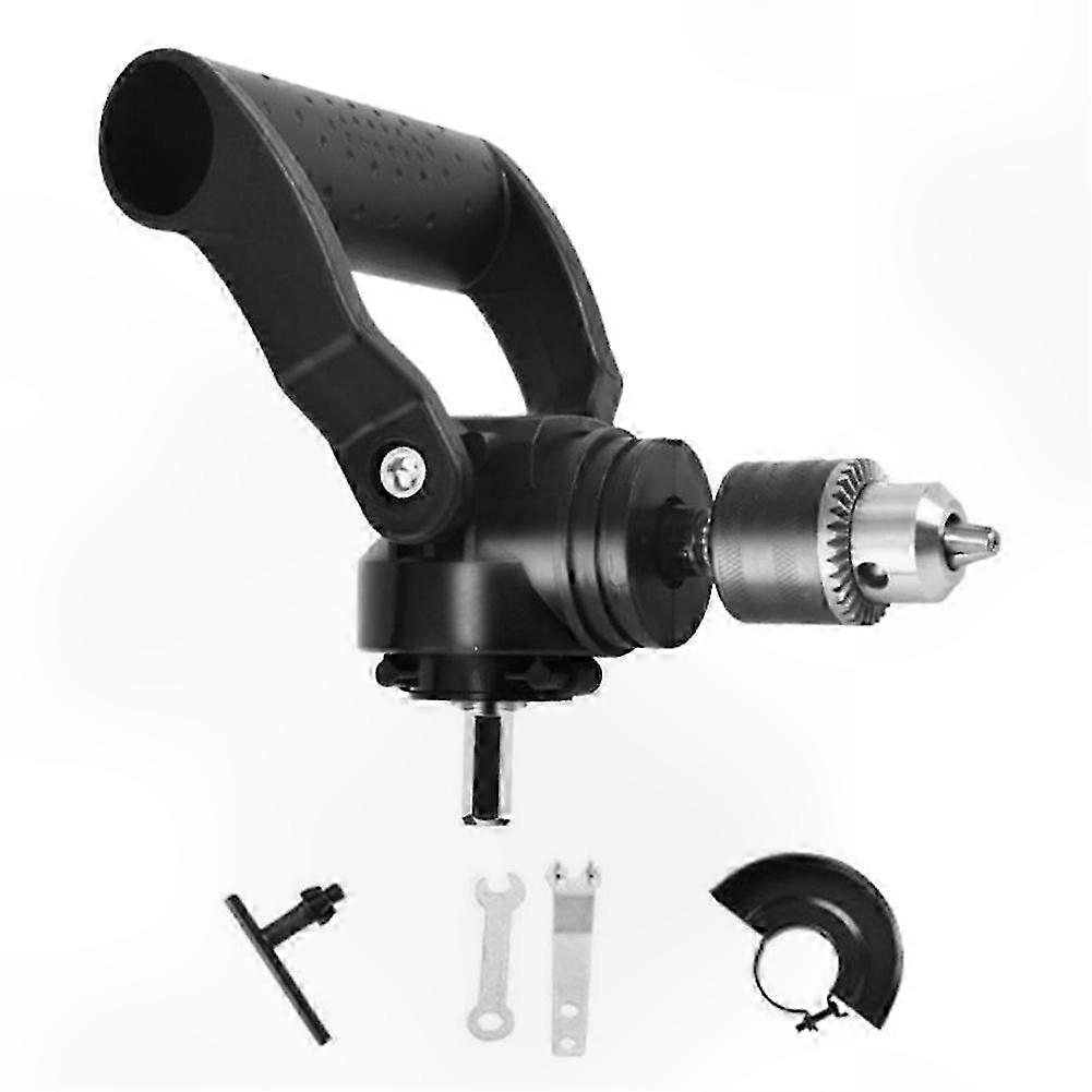 90 Degree Drill Adapter with Right Angle Chuck and Handle for Woodworking Projects