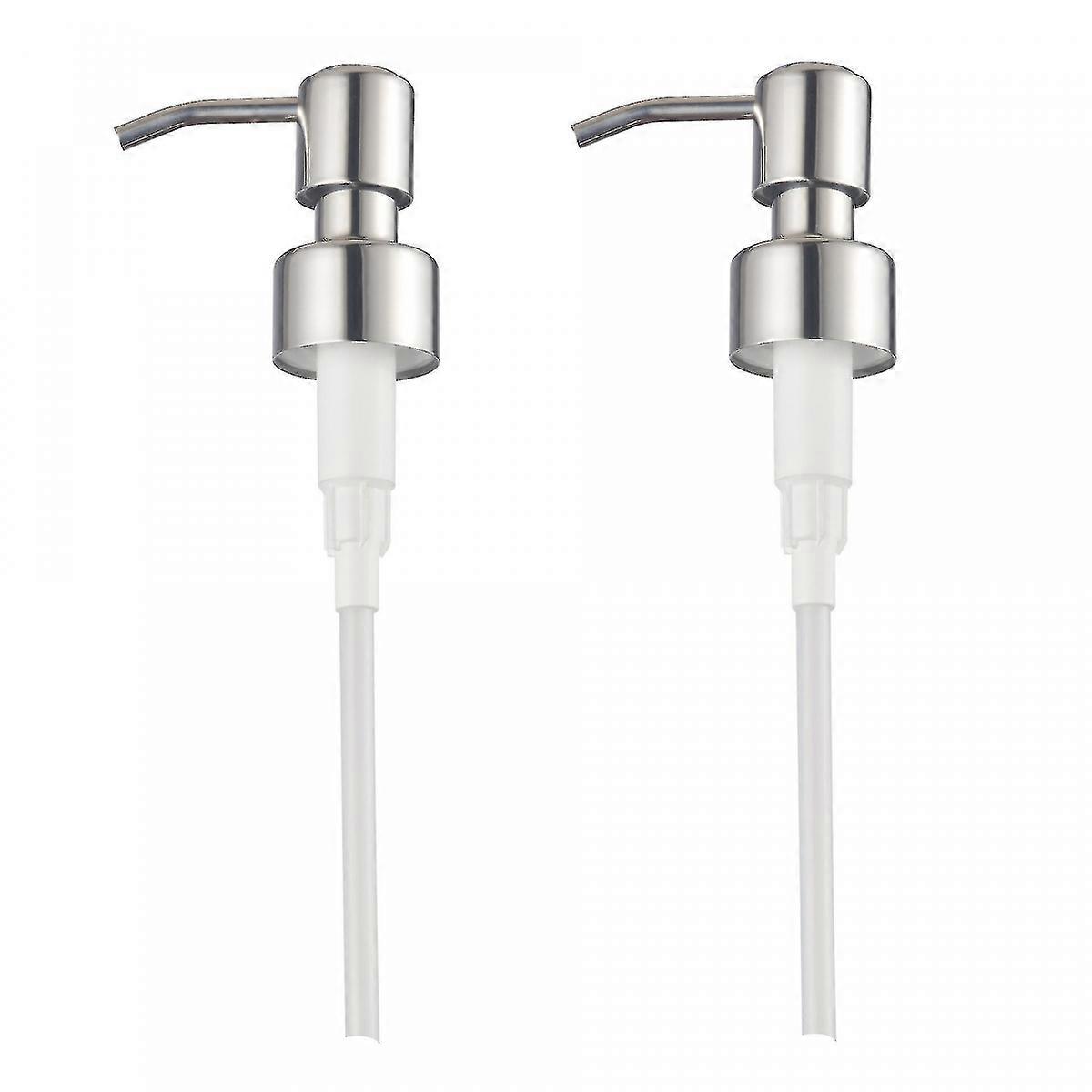 2 Pcs Stainless Steel Soap Dispenser Pump Replacement, High Quality