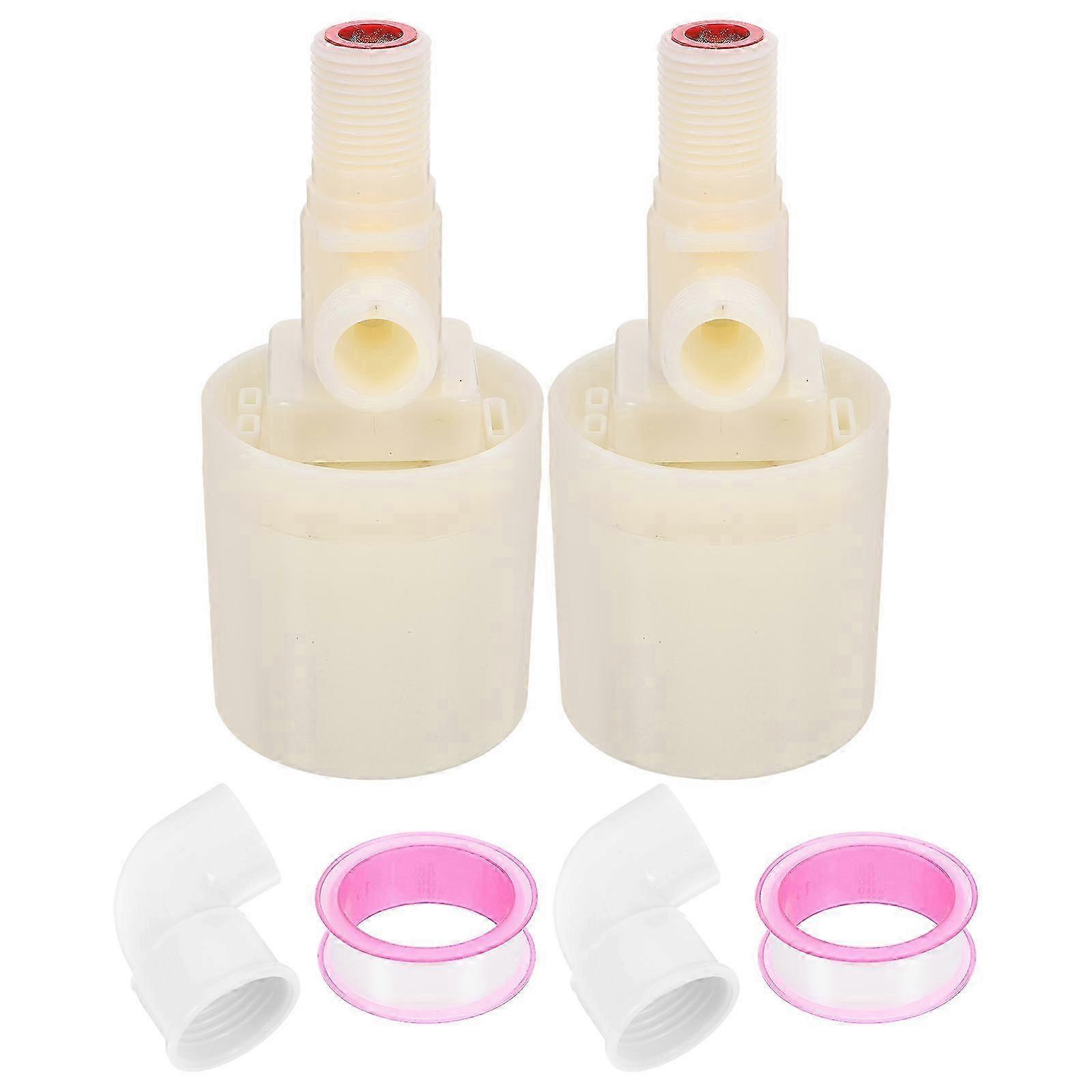 Automatic Water Level Controller Float Valve for Farm Plastic Ivory 2 Sets