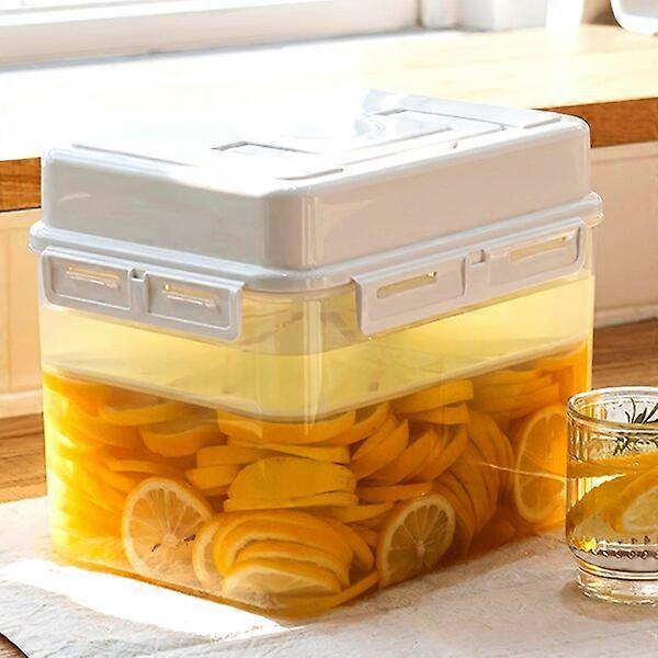 Plastic storage bucket rectangular 4 liters reusable food grade fermentation container