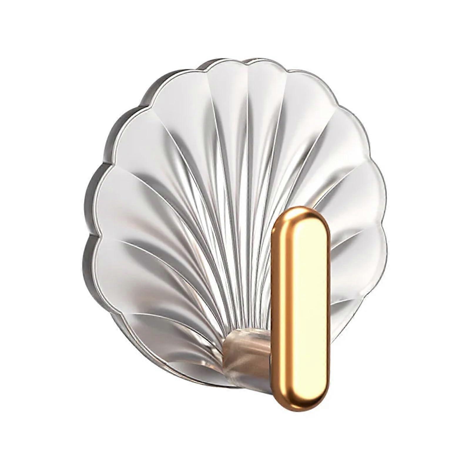 Adhesive Wall Hook Strong Transparent Dual Hook  LoadBearing No Drill Bathroom Accessory 1pc