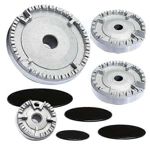 Universal Gas Stove Burner Cap Set  Durable Iron Cooktop Replacement with Uniform Flame Distribution