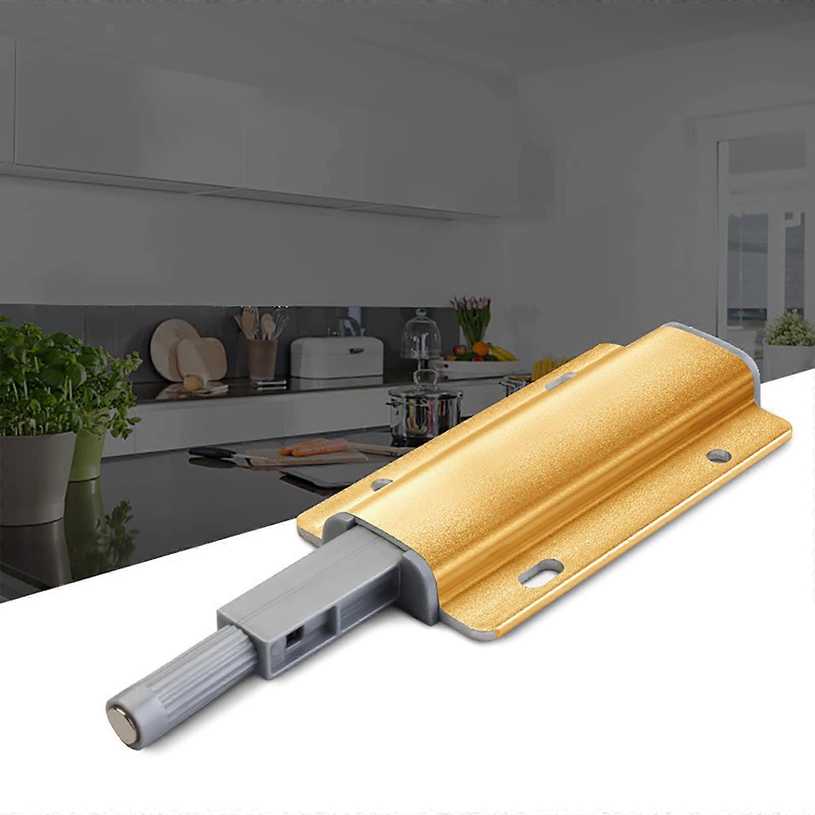 Magnetic Push Latch for Cabinets with PushtoOpen Design and Strong Magnetic Closure, Silver