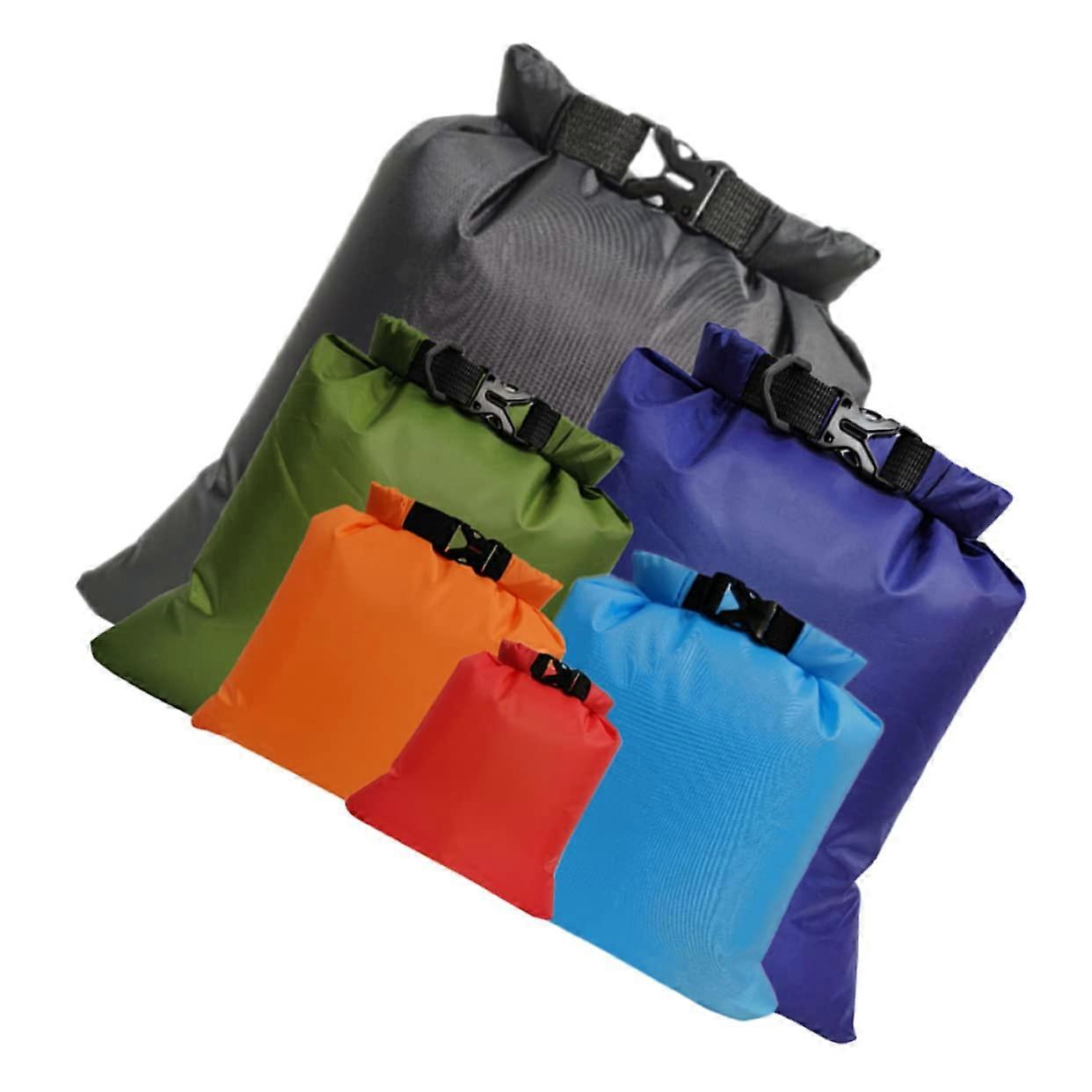6pcs Waterproof Dry Bag Set with Compression Sack, MultiSize Lightweight Storage for Hiking and Kayaking