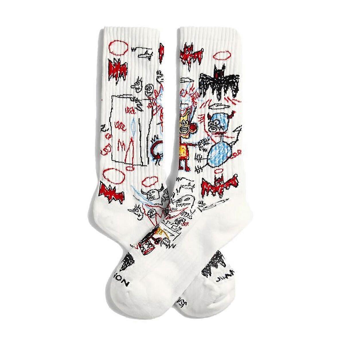 Socks Jimmy Lion Athletic Basquiat Batman White