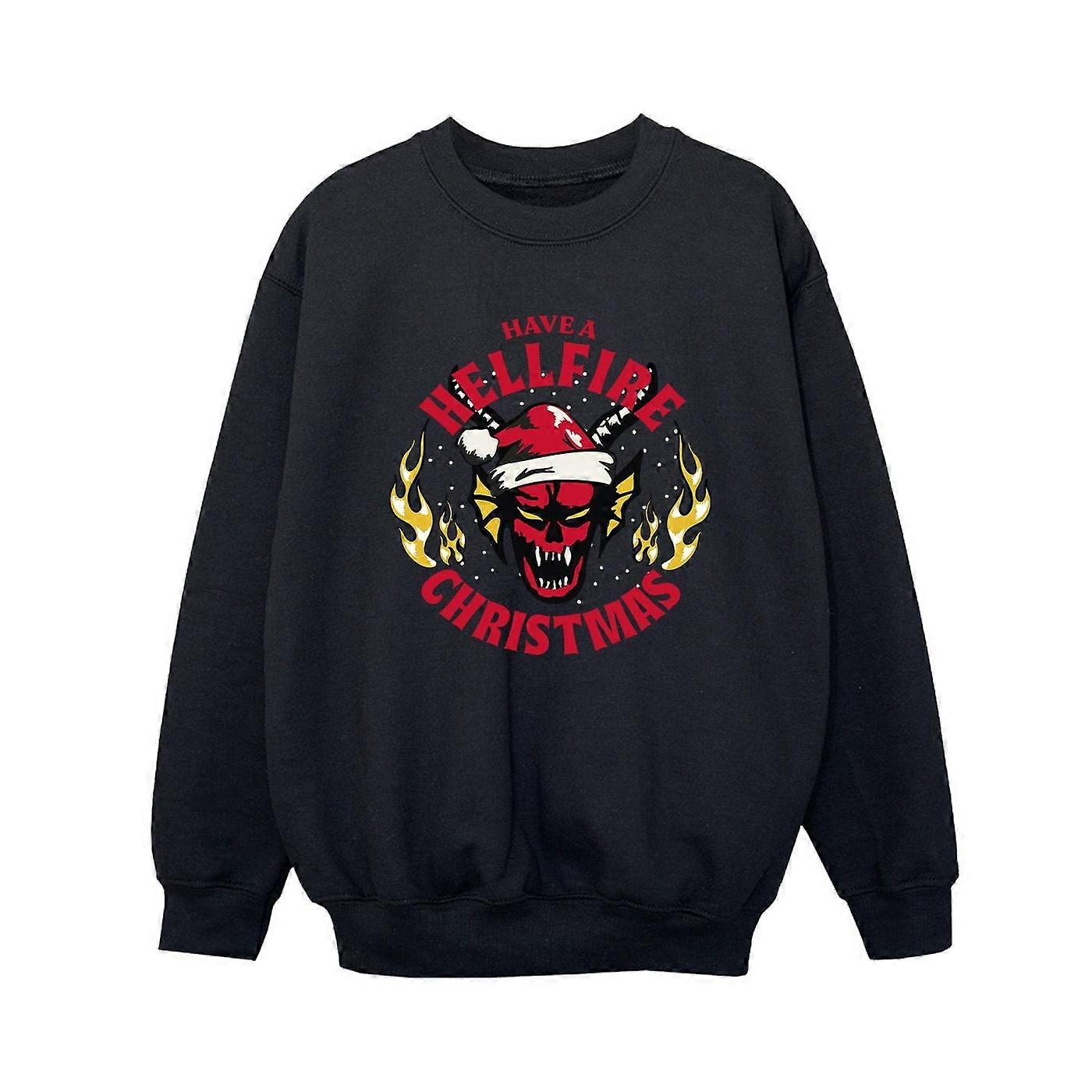 Netflix Boys Stranger Things Hellfire Kerst Sweatshirt