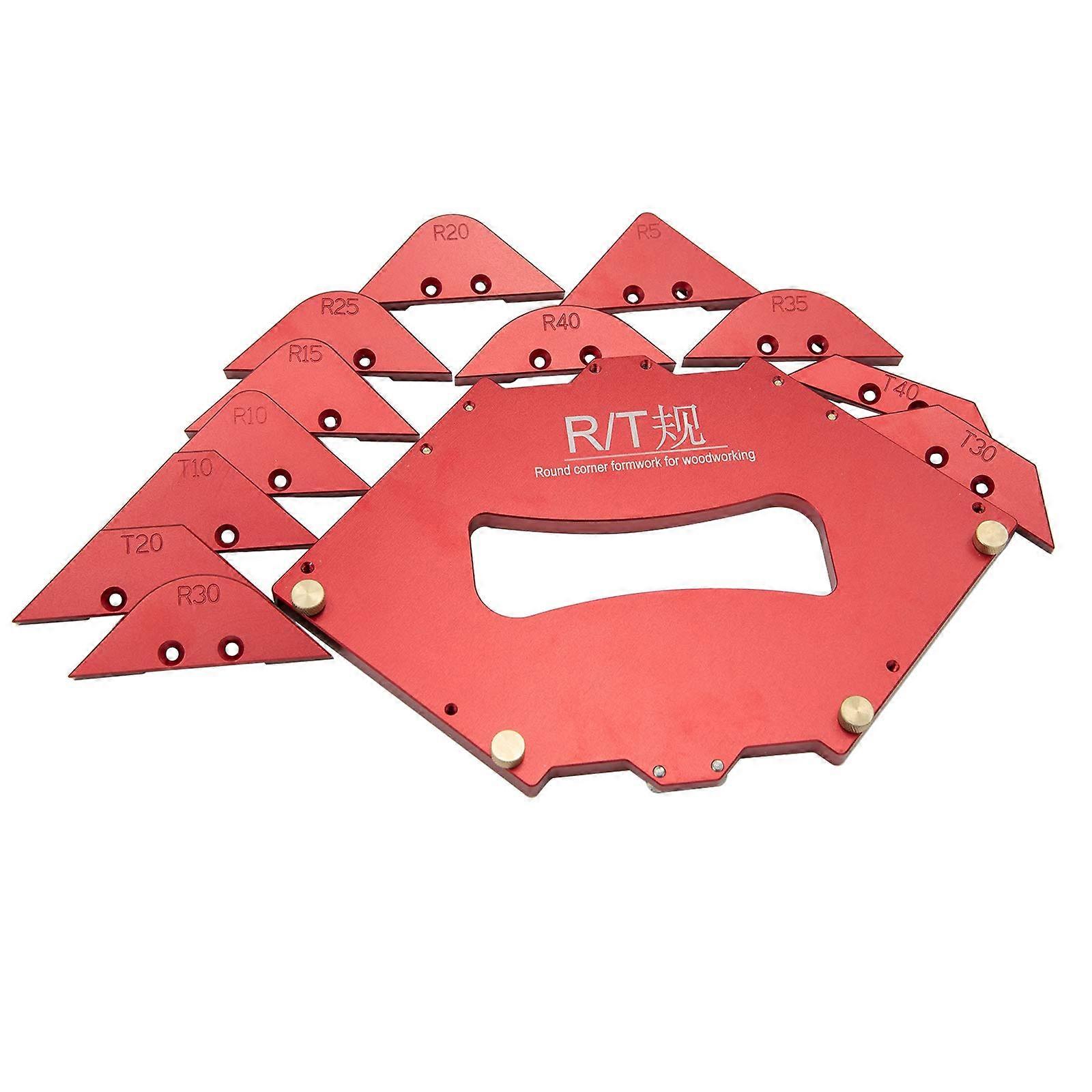 13pcs Aluminum Alloy Router Radius Template Set for Precision Woodworking Corner Cutting