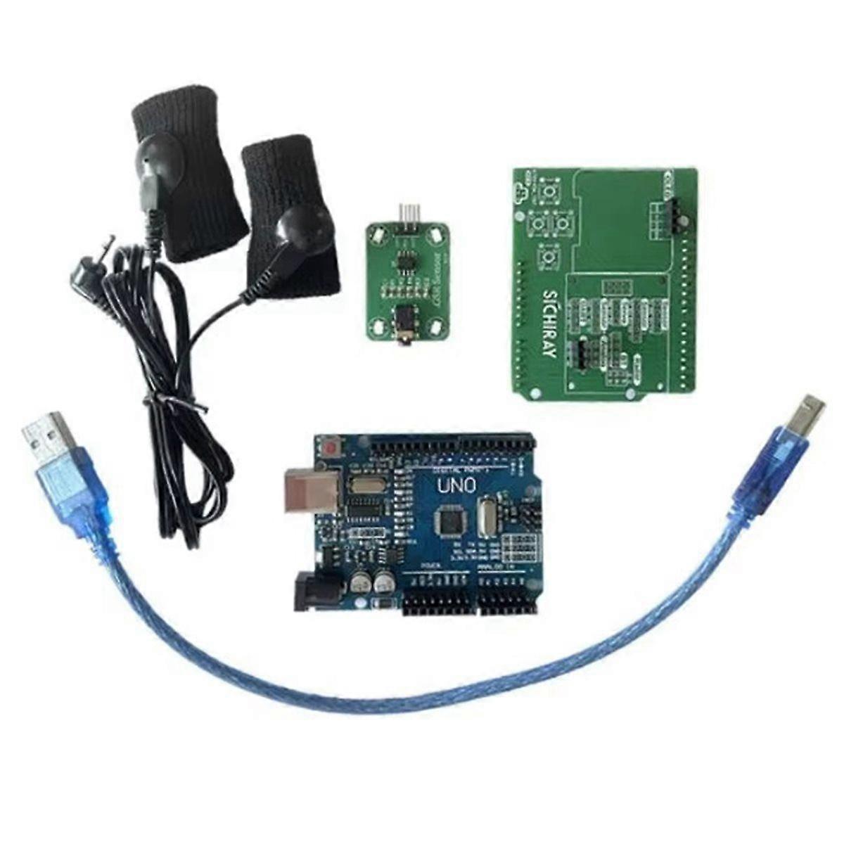 New Galvanic Skin Response Sensor Kit for Measurable Psychology Testing Healthy Biofeedback