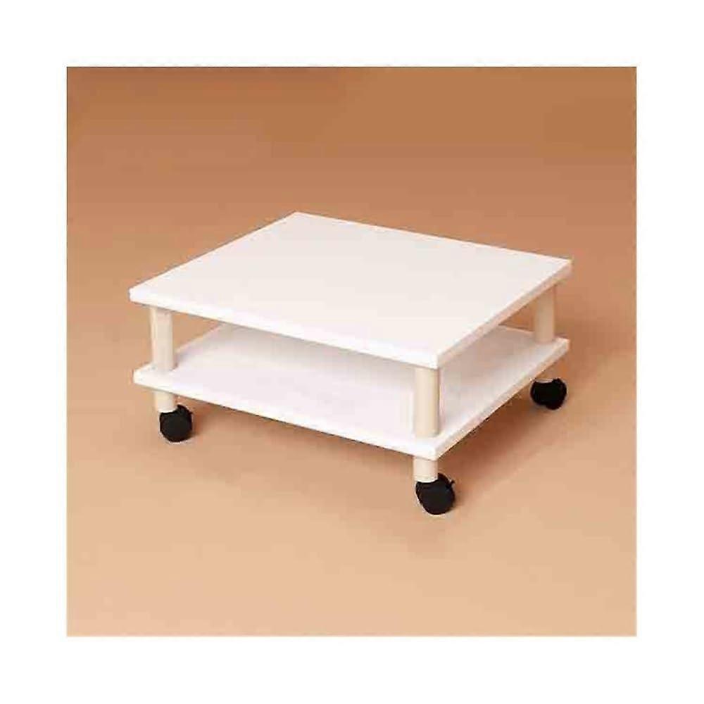Printer Stand with Wheels, DualLevel Storage Shelf, SpaceSaving Underdesk Design for Small Printers