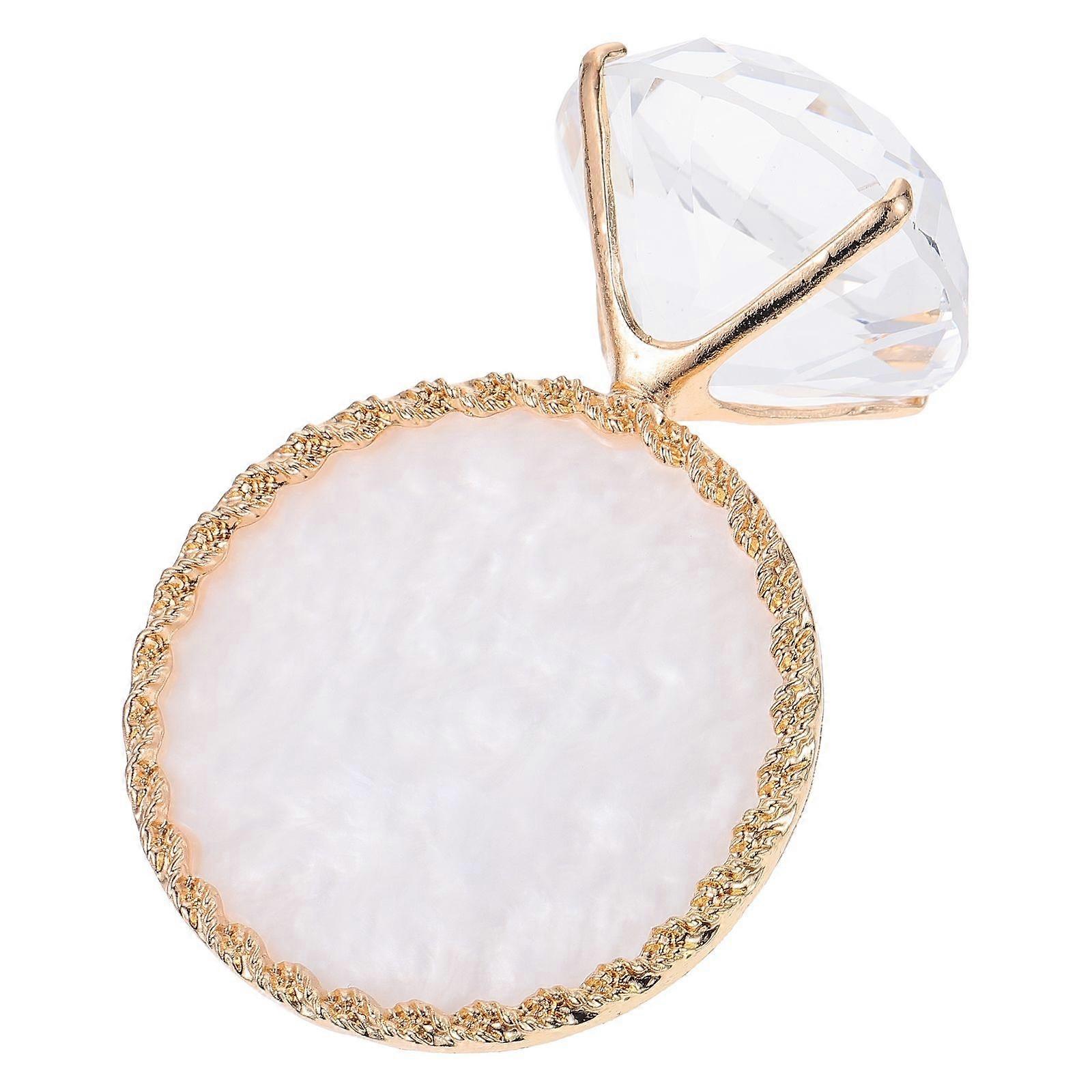 Creative Earring Stand Shell for Display Use 2Pcs with Diamond Base