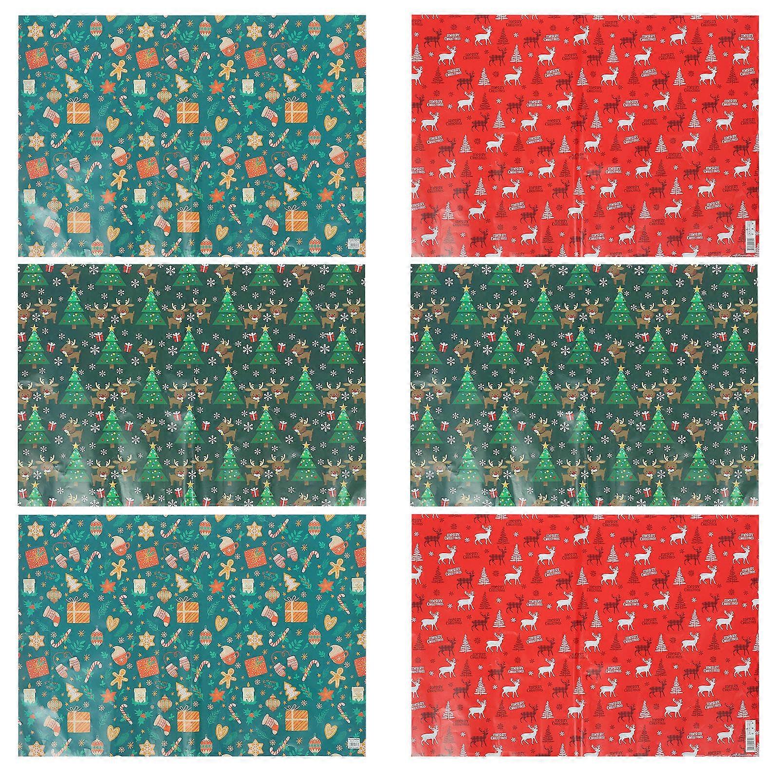 Beautiful Xmas Packaging Paper Roll for Wrapping Use 10Pcs Pack