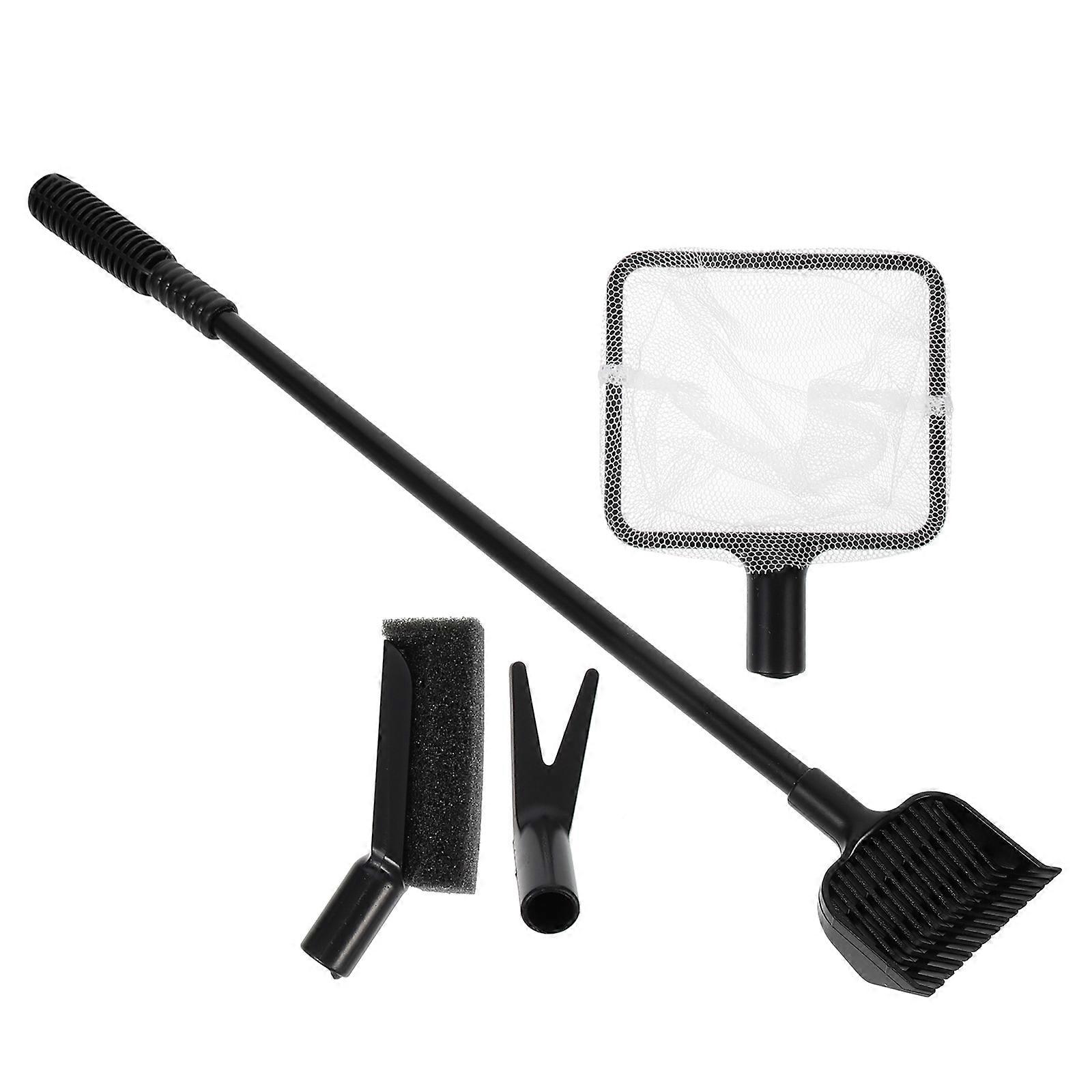Black Aquarium Cleaning Brush for Algae Fish Tank Cleaning Set