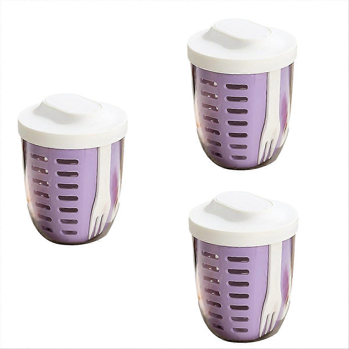 Salad cup, picnic fruit cup, double-layer drain cup,