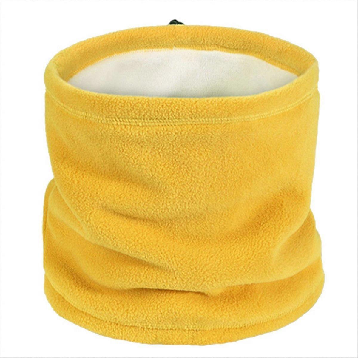 Ski Scarf Double-Layer Thickened Cycling Neck Warmer,Yellow
