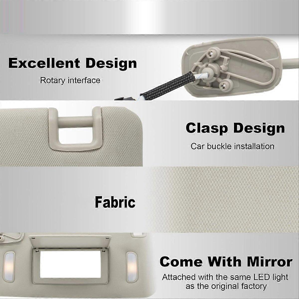 Car Sun Visor for Cadillac Chevy Gmc 2007-2014 Sun Visor