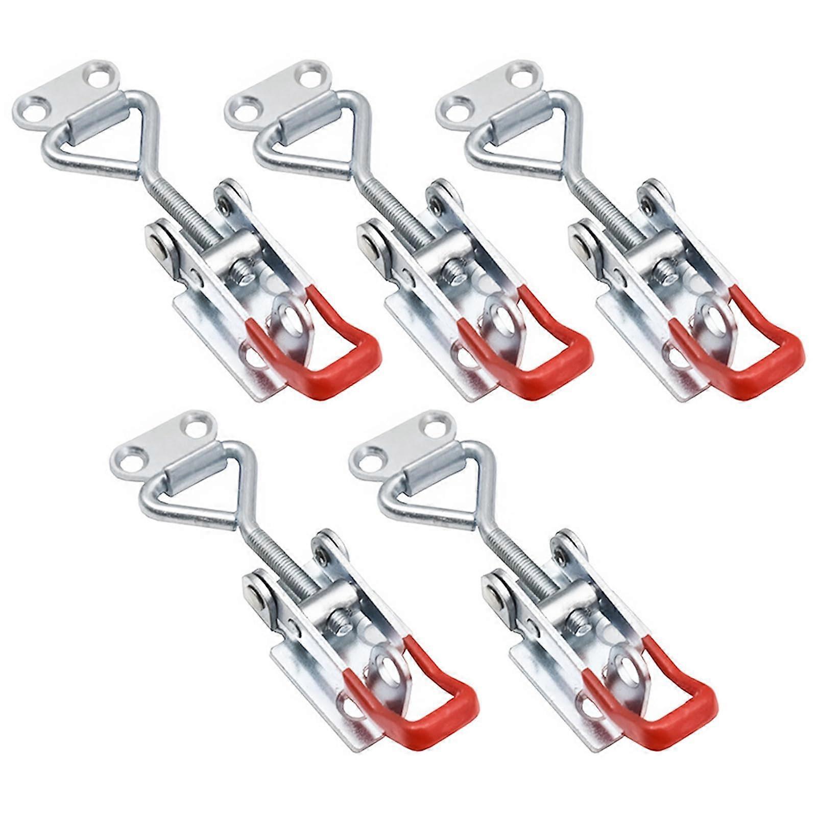 5Pcs Stainless Steel Adjustable Toggle Latch Clamp Set Heavy Duty Pull Hasp for Toolboxes