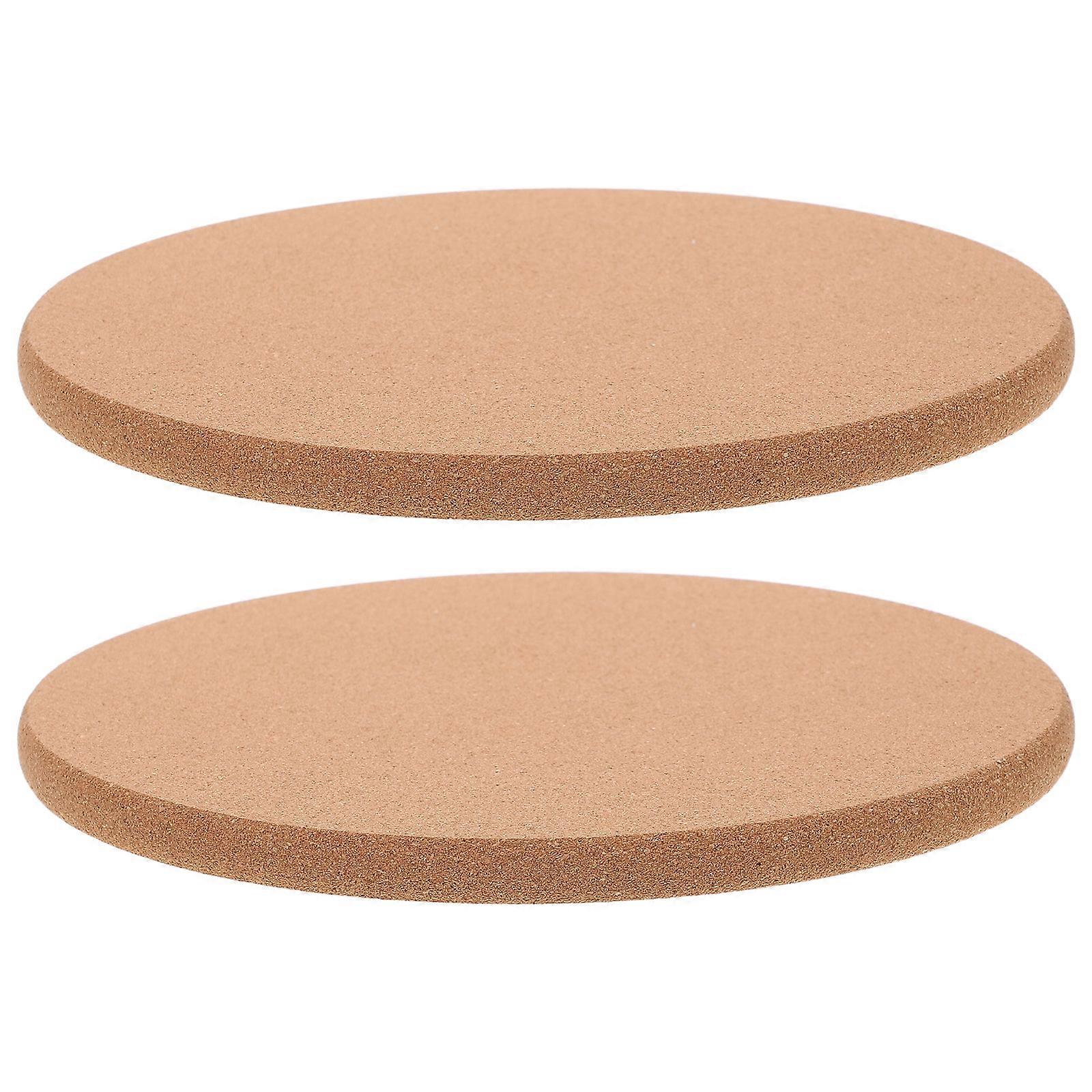 Round Cork Trivets for Kitchen Table Heat Resistant Coasters 2Pcs