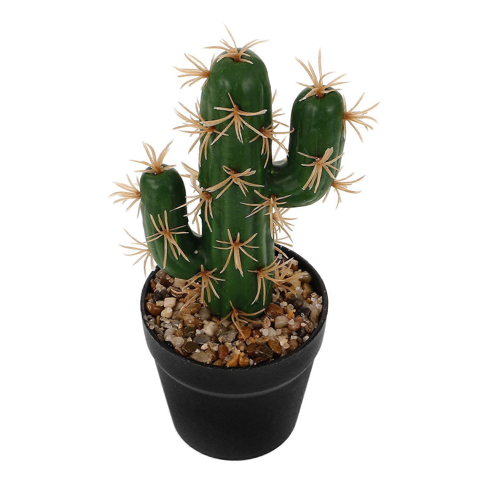 Artificial Succulent Plastic Cactus for Decoration 5Pcs Dark