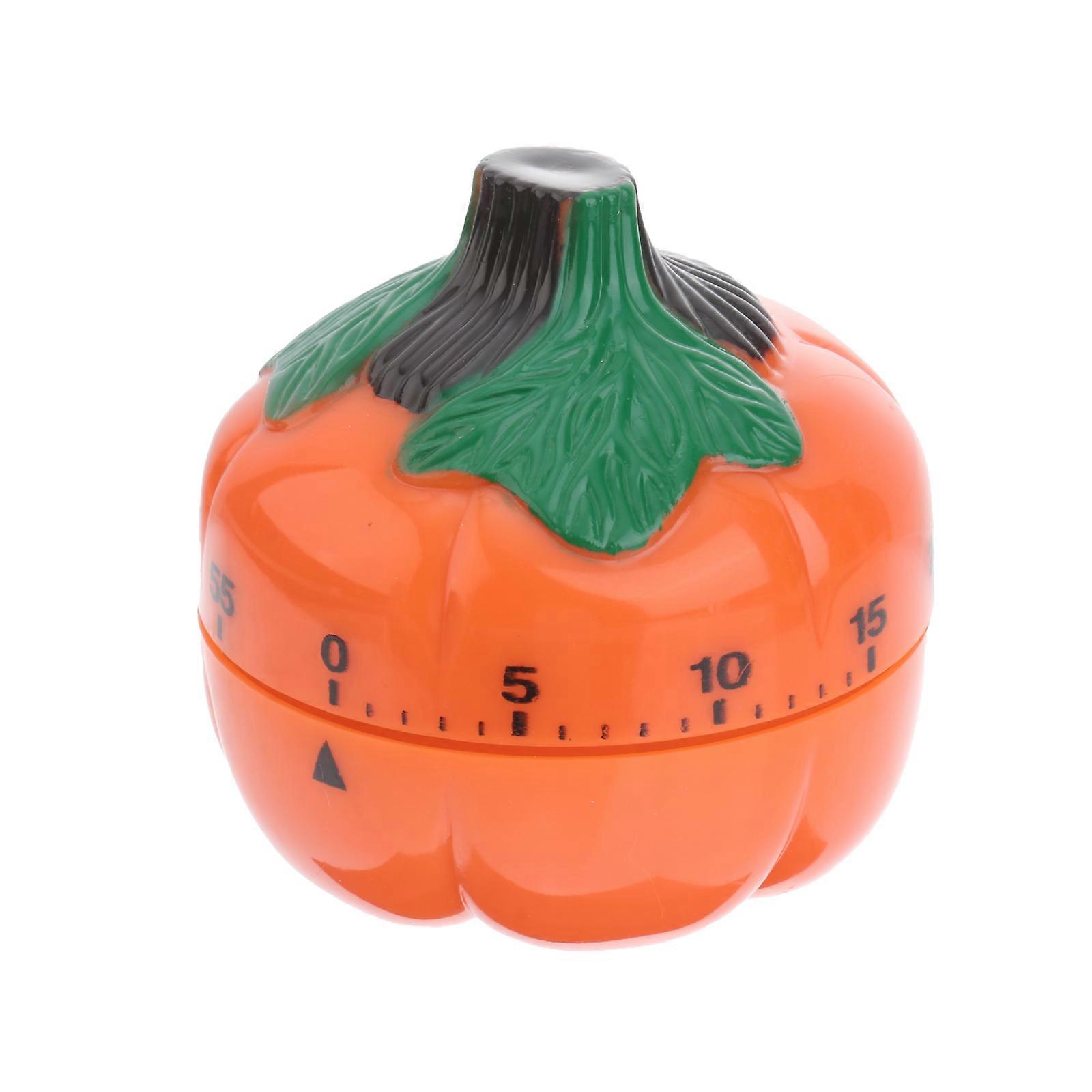 Pumpkin Design Mechanical Timer Kitchen Timer Household Cooking Time Manager Baking Reminder Cooking Countdown Timer (Orange)
