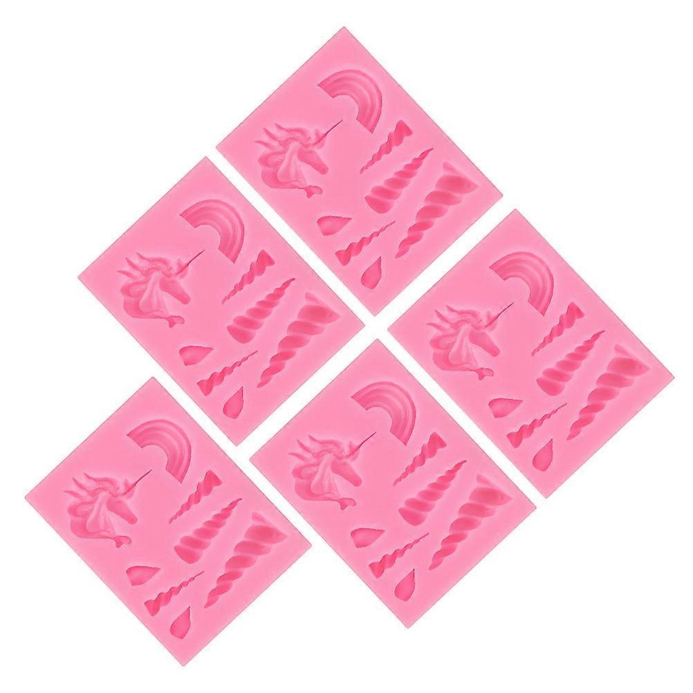 Silicone Fondant Cake Mold 5Pcs for Unique Decorating