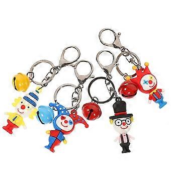 Clown Doll Keychain Keychains for Decor Use 4Pcs Colorful Silicone Pendant