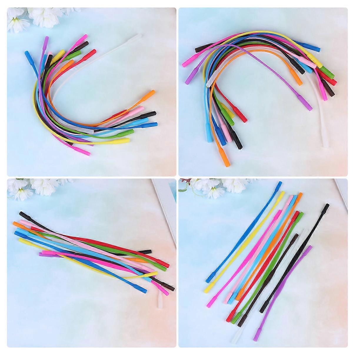 Glasses Strings for Fixing Glasses 12Pcs Assorted Color Silicone Material