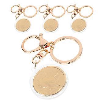 2026 Horse Year Keychain Gold Zodiac Pendant for Decoration 4Pcs Keyrings