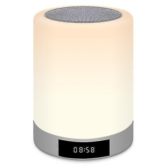 3w Bluetooth Speaker Night Light, Touch Bedside Light (wit)