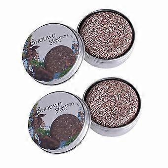 2pcs New Hair Darkening Shampoo Bar Darkening Shampoo Bar Soap Hair Shampoo Gray Hair Reverse Polygonum essence