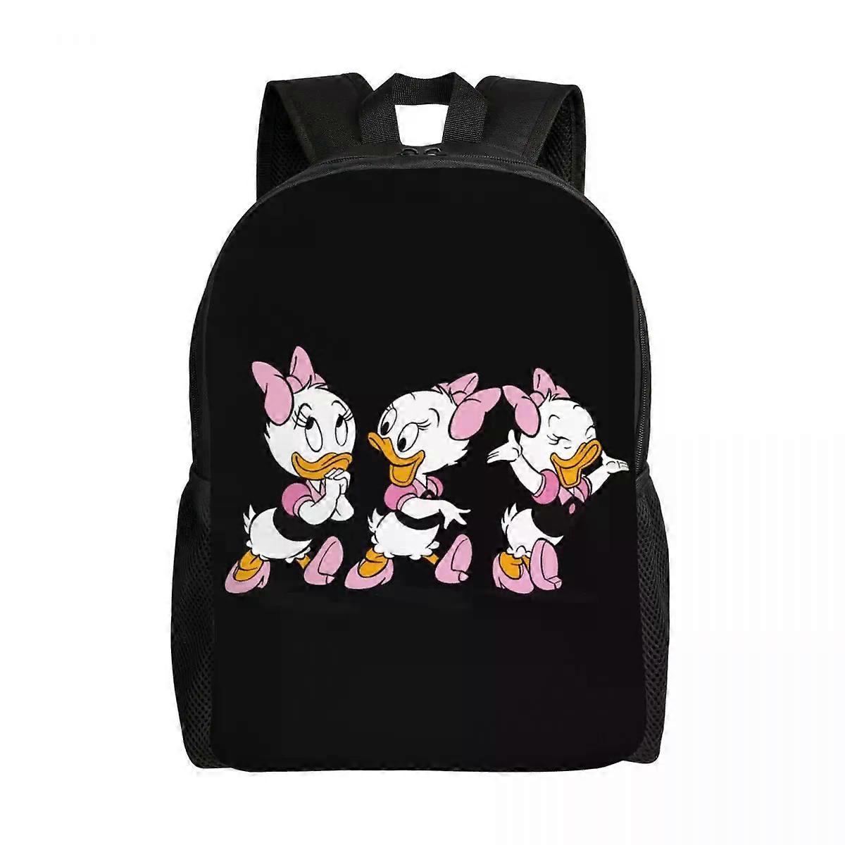 LA438 Donald Duck Mickey Mouse Anime Laptop Backpack Men Women Casual Bookbag for School College Students Bag