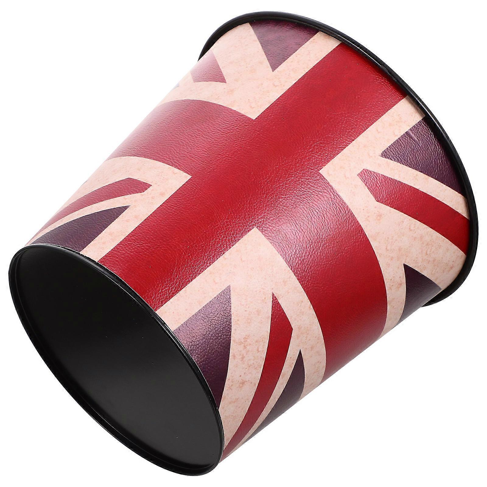 Vintage Pattern Waste Container Multi-function Storage Bin Garbage Bucket for Home Hotel