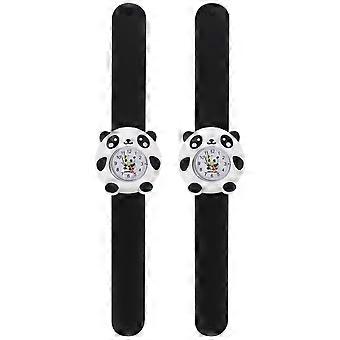 2 stuks Kids Lovely Watch Draagbaar horloge siliconen horloge voor kinderen Panda Watch