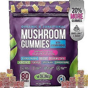 Advanced Mushroom Gummies Moisturize The Intestines Replenish Nutrients Improve Immunity,Nutrition Gels&Chews 80 Count Reliable Support_ynaf