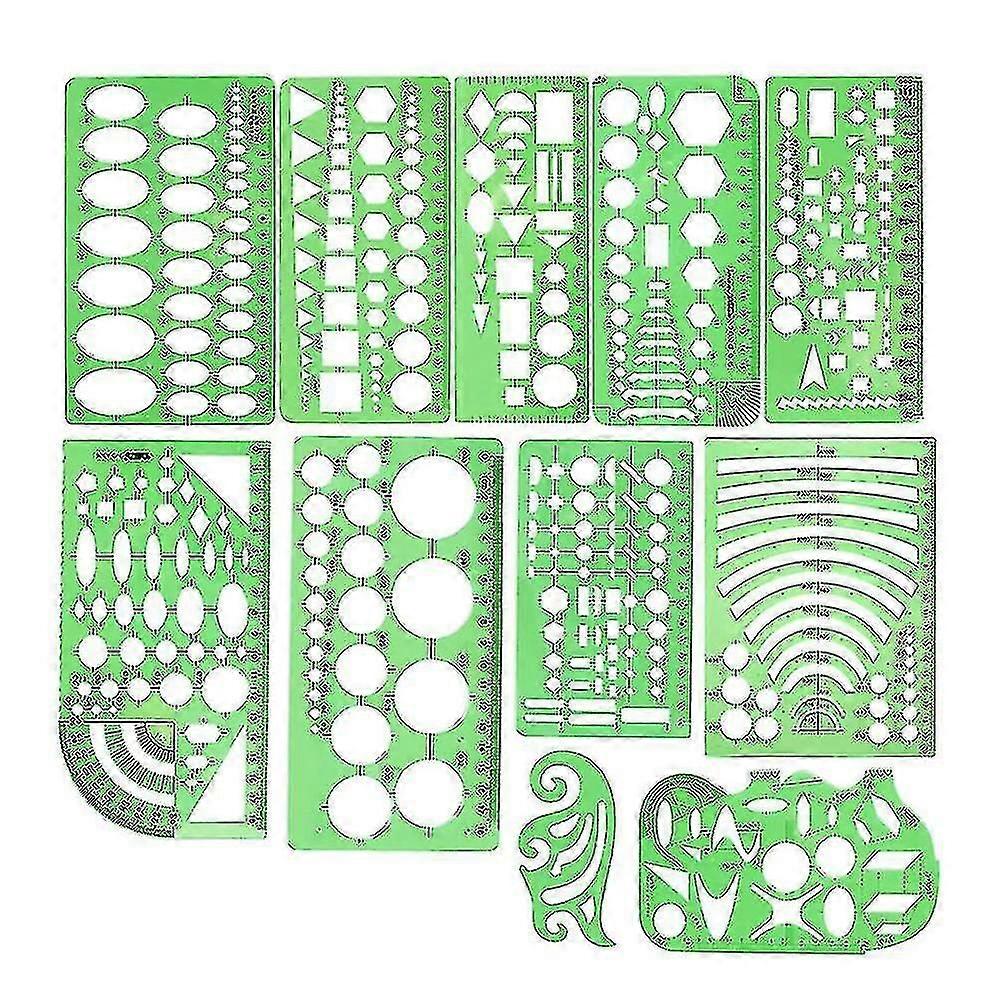 Circle Templates Measuring Geometry Ruler Plastic Geometric Drawing