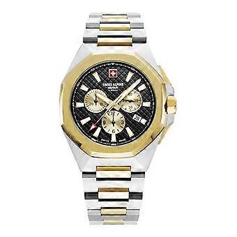 Swiss Alpine Military Men's Watch Chronograph Analog Quartz 7005.9147SAM Stainless Steel