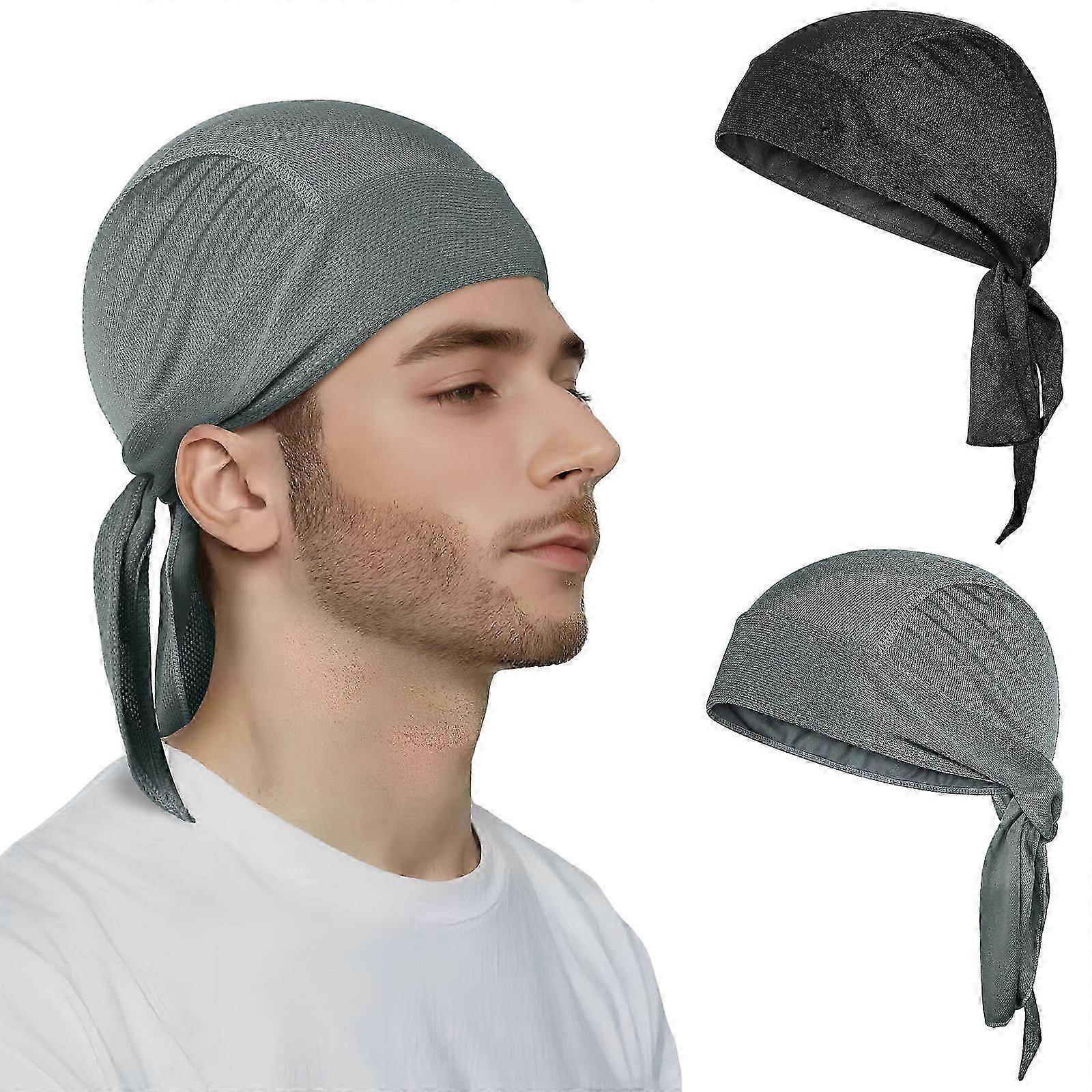 Lightweight Motorcycle Sweat Caps for Men, Comfortable, 2Pcs Pack