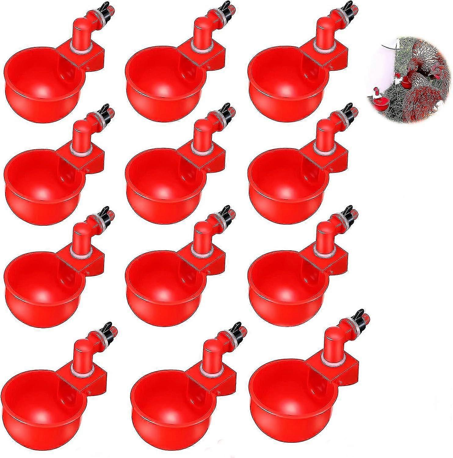 Chicken Drinker,12 Pcs Automatic Chicken Drinker Cups Automatic Poultry Cup Automatic Poultry Drinker