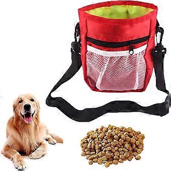 Hundefutterbeutel, Premium-Hundefutterbeutel, praktischer Leckerlibeutel mit integriertem Hundekotbeutelspender, verstellbarer Hüft-/Schultergurt für Hundetraining und