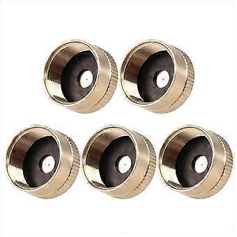 Lot de 5 bouchons de recharge en laiton massif pour bouteilles de propane de 450 g (1 lb), bouchons étanches et protecteurs.
